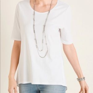 Chico’s White Swing Tee Large